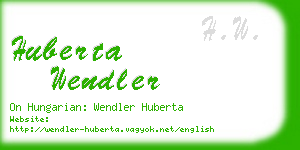 huberta wendler business card